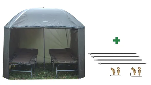 Suretti Deštník s bočnicí Full cover 2man 3,2m + set na podporu deštníku,Suretti Deštník s bočnicí Full cover 2man 3,2m + set na podporu deštníku