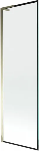 MEXEN/S Next L vanová zástěna FIX 60 x 150, černá vzor, zlatá 895-060-000-03-70-50