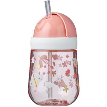 Little Dutch Straw Cup Flowers & Butterflies hrnek s brčkem 9m+ 300 ml