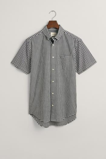 KOŠILE GANT REG CLASSIC POPLIN GINGH SS SHIRT BLACK