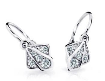 Cutie Diamonds Dětské náušnice z bílého zlata s diamanty C2241-10-10-X-2-D