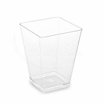 WIMEX s.r.o. Fingerfood sklenička (PS) hranatá čirá 58 x 58 x 76 mm 160ml [20 ks]