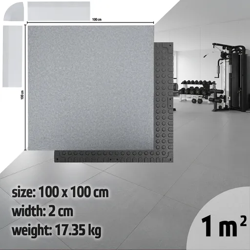 Zátěžová podložka inSPORTline Luxteko Waffle 100x100x2 cm mramor