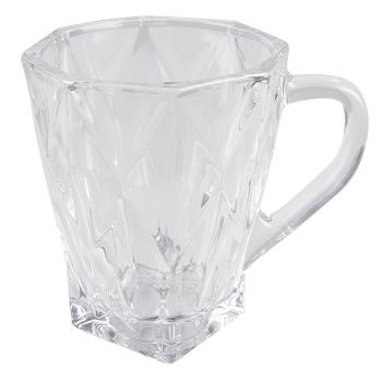 Transparentní skleněný hrnek na nápoj - 10*9*8 cm / 170 ml 6GL4199