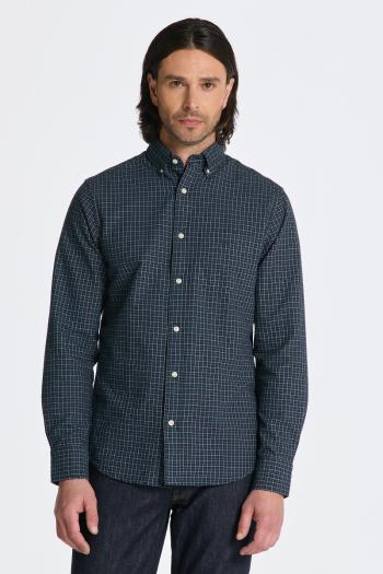 KOŠILE GANT REG TATTERSALL OXFORD SHIRT MARINE