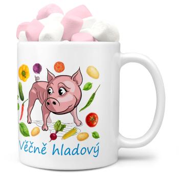 Hrnek Věčně hladový – zelenina (Náplň hrníčku: Marshmallow)