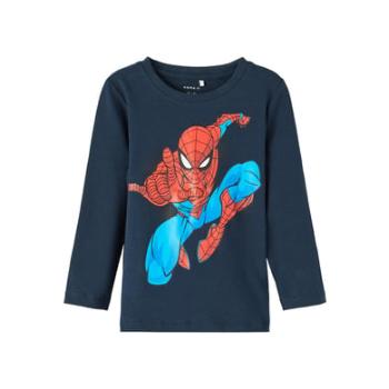 name it Košile s dlouhým rukávem Spider man Nmmoktav Dark Sapphire