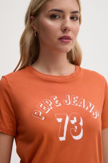 Bavlněné tričko Pepe Jeans GIGI oranžová barva, PL505958