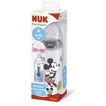 NUK FC+ láhev Mickey s kontrolou teploty 300 ml, šedá (BABY3514a)