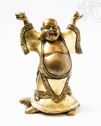 Nevető Buddha teknősön - 23 cm