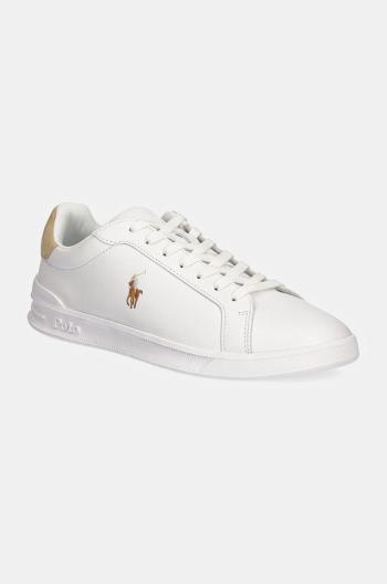 Kožené sneakers boty Polo Ralph Lauren Hrt Ct II bílá barva, 809940762001