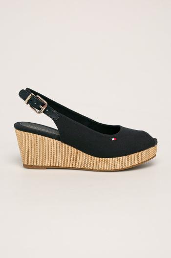 Sandály Tommy Hilfiger ICONIC ELBA SLING BACK WEDGE FW0FW04788