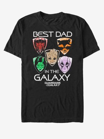 ZOOT.Fan Marvel Best dad in the galaxy Strážci Galaxie Triko Černá