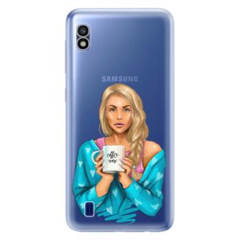 Odolné silikonové pouzdro iSaprio - Coffe Now - Blond - Samsung Galaxy A10