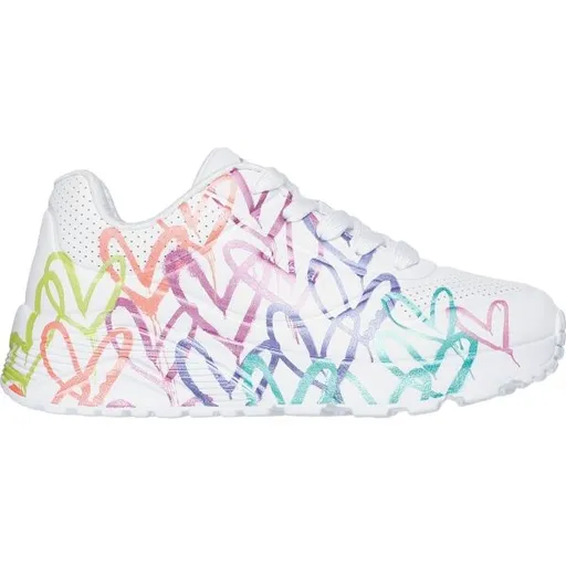 Skechers UNO LITE Dívčí volnočasové boty, bílá, velikost