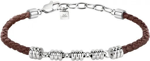 Morellato Hnědý kožený náramek Cross SKR56