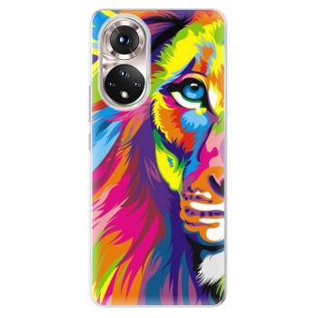 Odolné silikonové pouzdro iSaprio - Rainbow Lion - Honor 50