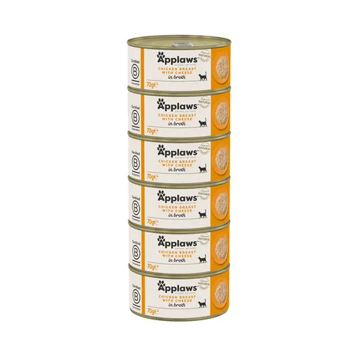 Applaws Cat Kuřecí prsa se sýrem konzerva 6x70