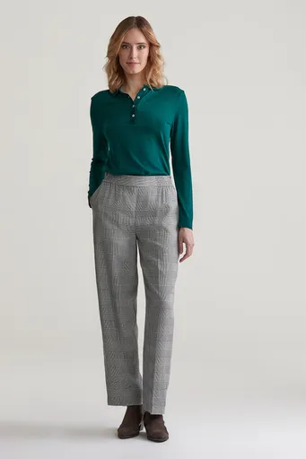 KALHOTY GANT REL CHECK PRINT PULL ON PANT EVENING BLUE