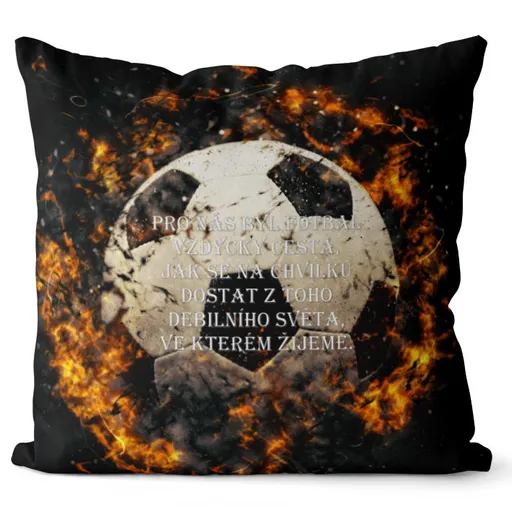 Polštář Fotbal je cesta (Velikost: 55 x 55 cm)