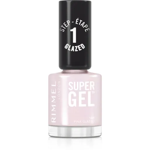 Rimmel Super Gel gelový lak na nehty bez užití UV/LED lampy odstín 105 Pink Glazed 12 ml