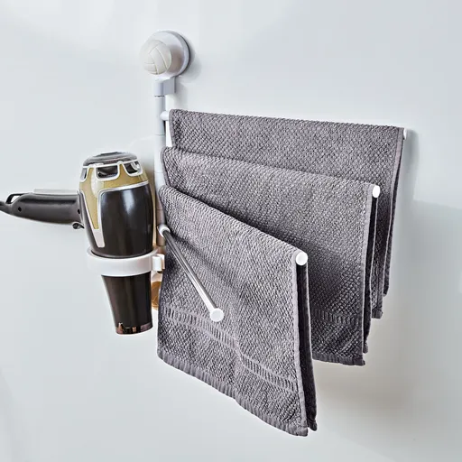 Věšák na ručníky a fén 2 v 1