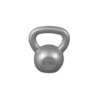 Gorilla Sports Kettlebell činka, litinová, šedá, 12 kg