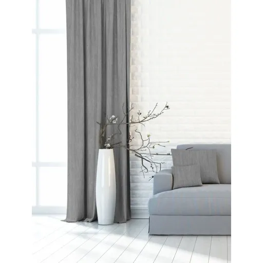 Zatemňovací dekorační závěs nebo látka, Blackout Žihaný, světle šedý, 150 cm 150 cm