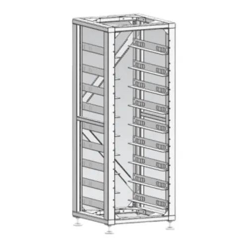 Racková skříň 19" bez dveří a boků pro sestavy DEYE BOS-G, HV, střední, generace 2