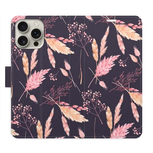 Flipové pouzdro iSaprio - Ornamental Flowers 02 - iPhone 16 Pro Max