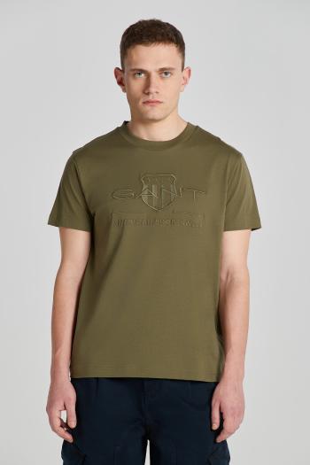 TRIČKO GANT REG TONAL SHIELD SS T-SHIRT JUNIPER GREEN