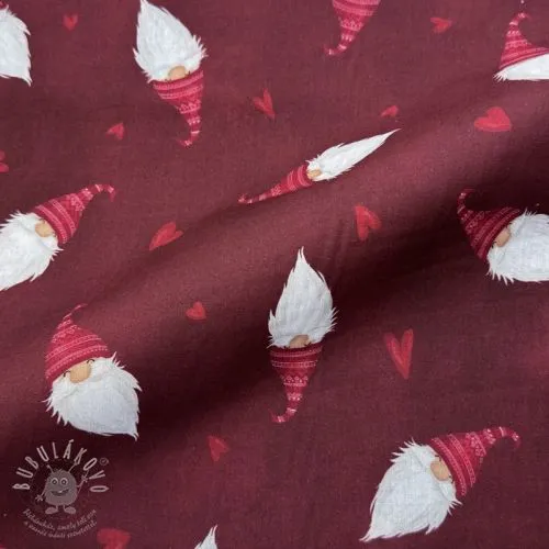 Bavlněná látka Tomte Warm Heart