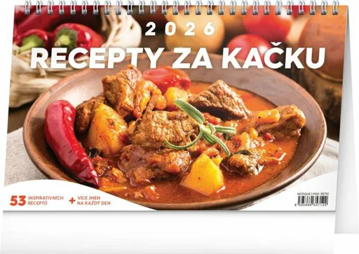 Recepty za kačku 2026 - stolní kalendář