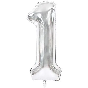 Atomia fóliový balón narozeninové číslo 1, stříbrný 46 cm (02141)