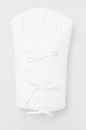 Baby Nellys Klasická retro zavinovačka NATURE šněrovací s výplní - bílá