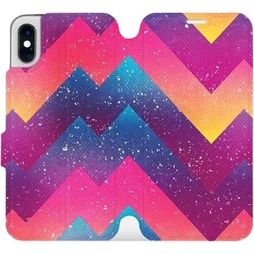 Flipové pouzdro na mobil Apple iPhone XS - V110S Barevné klikyháky (5903226468928)