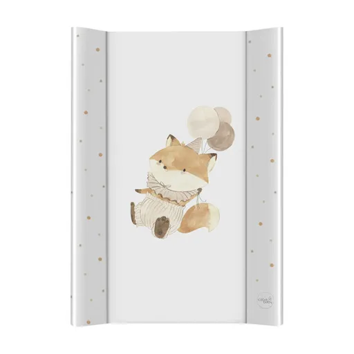 CEBA BABY Podložka přebalovací 2-hranná s pevnou deskou (50x70) Ultra Light Fox with Balloon