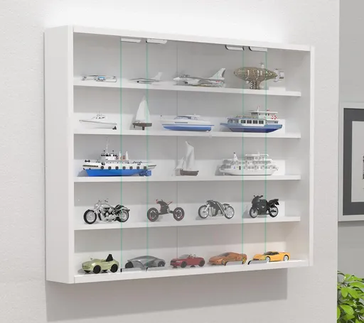 VCM Nástěnná vitrína Agisa L, bílá