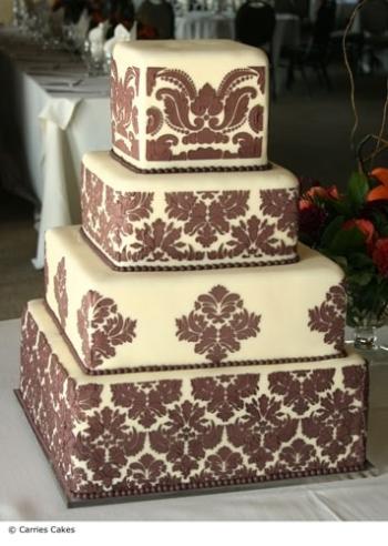 Stencil - Damask Cake sada - 