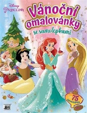 Vánoční omalovánky se samolepkami - Princezny