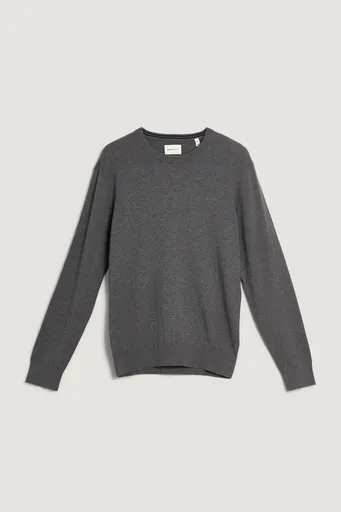 SVETR GANT COTTON CASHMERE C-NECK CHARCOAL MELANGE
