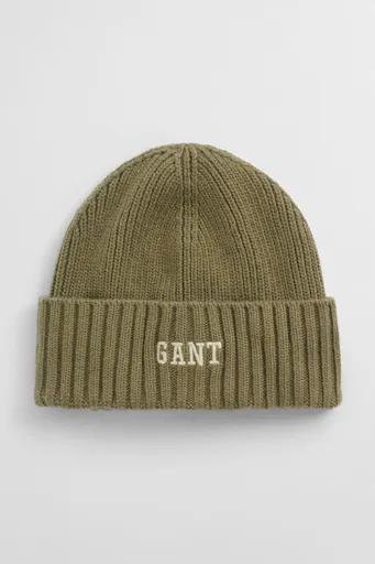 ČEPICE 1-6 LET GANT GRAPHIC COTTON BEANIE WASHED OLIVE