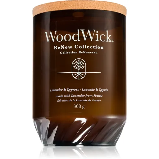 Woodwick Renew Lavender & Cypress vonná svíčka 368 g