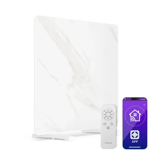 Klarstein MarmoHeat infračervený panel | 420 W | 6 - 12 m² | mramorový design | 70 cm x 63 cm