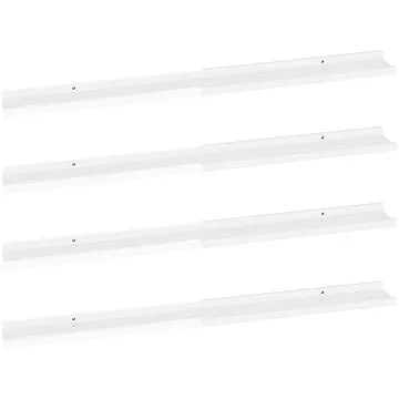 Shumee Nástěnné 4 ks vysoký lesk bílé  100×9×3 cm, 326656 (326656)