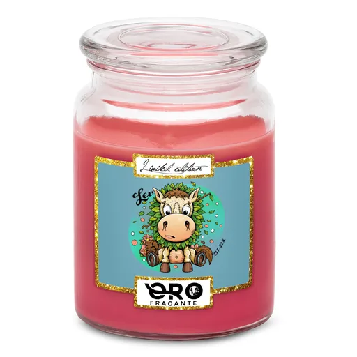 Svíčka Koňská znamení – lev (Vůně svíčky: Višně v čokoládě)