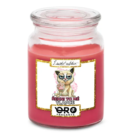 Svíčka Řekni to mé tlapce (Vůně svíčky: Višně v čokoládě)