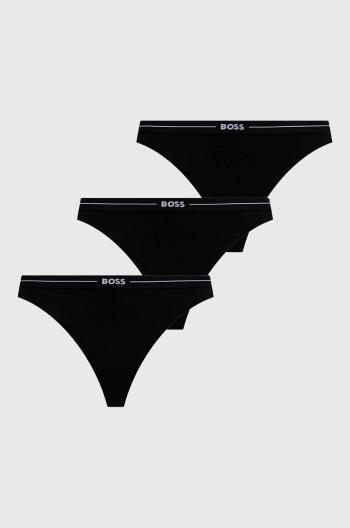 Tanga BOSS 3-pack černá barva, 50510030