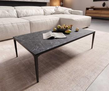 Konferenční stolek Levente 110x60 cm keramika Laminam®Nero Greco