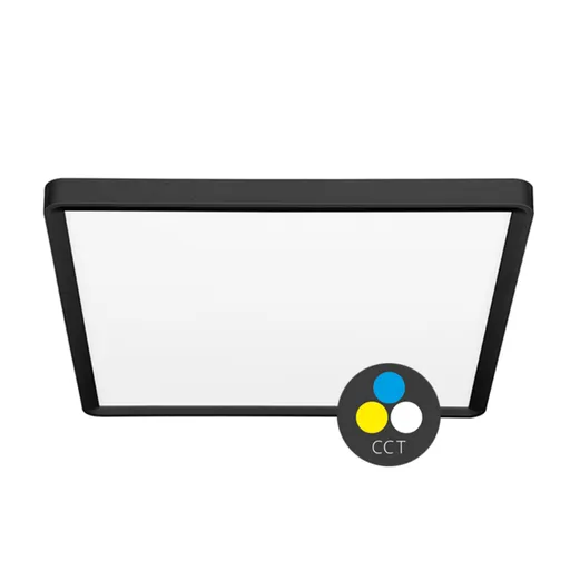 Ecolite LED svítidlo čtverec 32W 40cm CCT 3840lm IP40 černý lem W008S-CCT/32W/CR